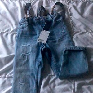Boys size 2-3Y H&M Jeans with Suspenders